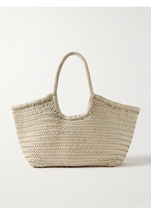 Dragon Diffusion - Nantucket Large Woven Leather Tote - Cream - One size