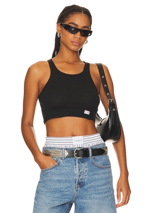 Alexander Wang Womens Cropped Classic Racer Tank in Black. Size L. Also in XL.