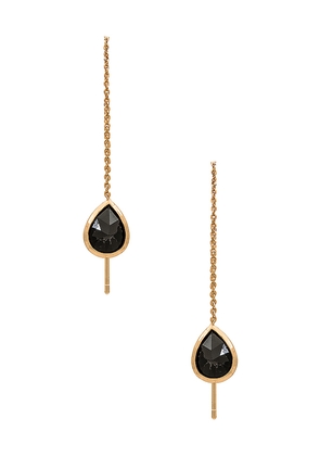 Ettika Threader Earrings in Metallic Gold.