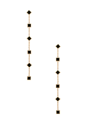 Ettika All in Earring in Metallic Gold.