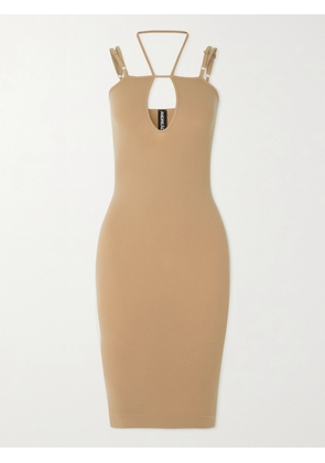 ANDREĀDAMO - Cutout Stretch-jersey Midi Dress - Neutrals - XXS/XS,S/M,L/XL,2XL/3XL