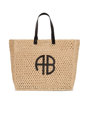 ANINE BING Large Rio Tote in Neutral.