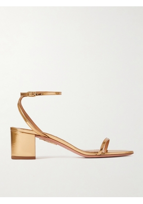 Aquazzura - Olie 50 Metallic Leather Sandals - Gold - IT35,IT35.5,IT36,IT36.5,IT37,IT37.5,IT38,IT38.5,IT39,IT39.5,IT40,IT40.5,IT41,IT41.5,IT42