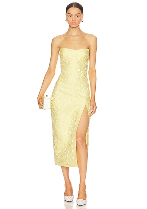 Amanda Uprichard Ivy Dress in Yellow. Size L. Also in M, XL.