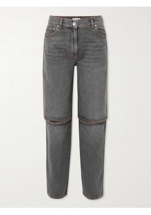 JW Anderson - Cutout High-rise Straight-leg Jeans - Gray - UK 4,UK 6,UK 8,UK 10,UK 12,UK 14