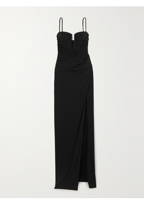 Brandon Maxwell - Caroline Ruched Jersey Gown - Black - US0,US2,US4,US6,US8,US10,US12