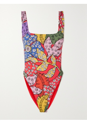 MARA HOFFMAN - Idalia Printed Swimsuit - Red - XS,S,M,L,XL,2XL,3XL