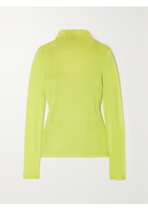 VINCE - Layered Lyocell-blend Top - Green - x small,small,medium,large,x large