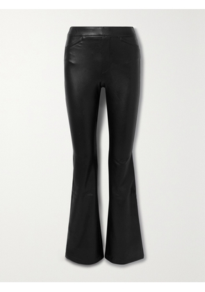 Spanx - Faux Stretch-leather Flared Pants - Black - XS,S,M,L