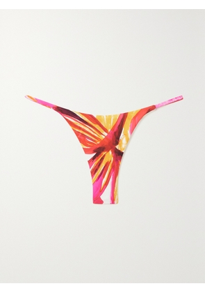 LOUISA BALLOU - Printed Bikini Briefs - Red - x small,small,medium,large,x large