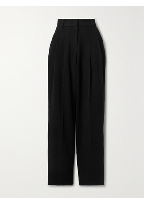 The Frankie Shop - Layton Pleated Wool Wide-leg Pants - Black - x small,small,medium,large,x large