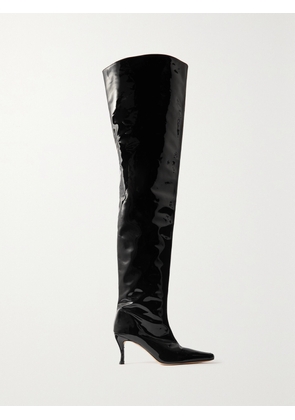 BY FAR - Stevie Patent-leather Over-the-knee Boots - Black - IT35,IT36,IT37,IT38,IT39,IT40,IT41