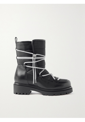René Caovilla - Aspen Crystal-embellished Shell And Leather Ankle Boots - Black - IT35,IT36,IT36.5,IT37,IT37.5,IT38,IT38.5,IT39,IT39.5,IT40,IT40.5,IT41,IT42