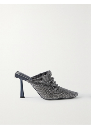 BENEDETTA BRUZZICHES - Goliarda Crystal-embellished Chainmail Mules - Gray - IT36,IT37,IT38,IT39,IT40,IT41