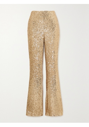 AKRIS - Sequined Stretch-tulle Flared Pants - Gold - US2,US4,US6,US8,US10,US12,US14,US16