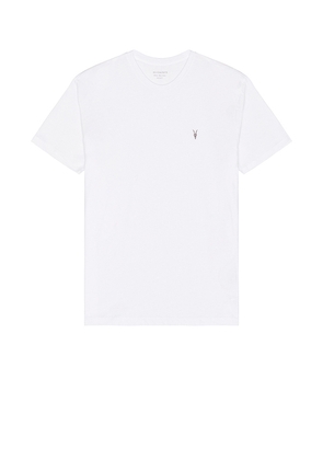 ALLSAINTS Brace Tonic Crew Tee in White. Size L. Also in M, XL, XL/1X.