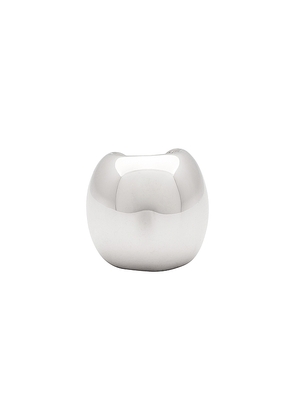 Ettika Chunky Metal Ear Cuff in Metallic Silver.