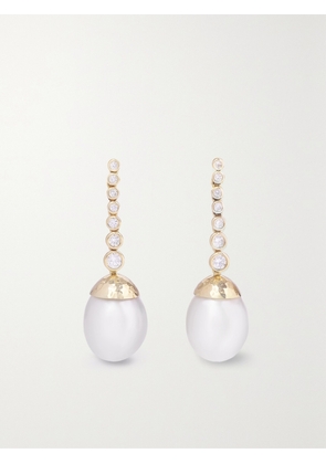 Octavia Elizabeth - 18-karat Gold, Pearl And Diamond Earrings - White - One size