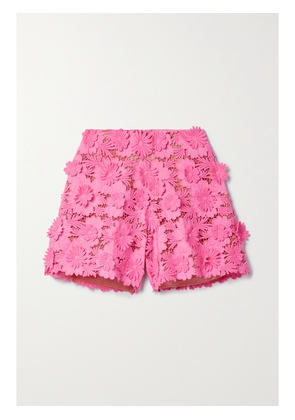 Oscar de la Renta - Cotton Guipure Lace Shorts - Pink - US00,US0,US2,US4,US6,US8,US10,US12,US14