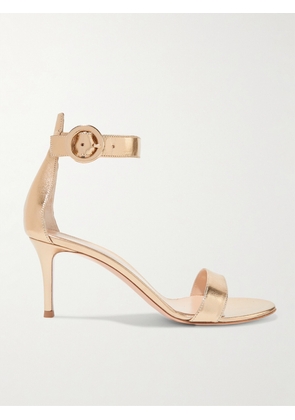 Gianvito Rossi - Portofino 70 Metallic Leather Sandals - Gold - IT35,IT35.5,IT36,IT36.5,IT37,IT37.5,IT38,IT38.5,IT39,IT39.5,IT40,IT40.5,IT41,IT41.5,IT42