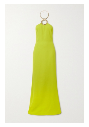 Elie Saab - Embellished Crepe Halterneck Gown - Yellow - FR 34,FR 36,FR 38,FR 40,FR 42,FR 44
