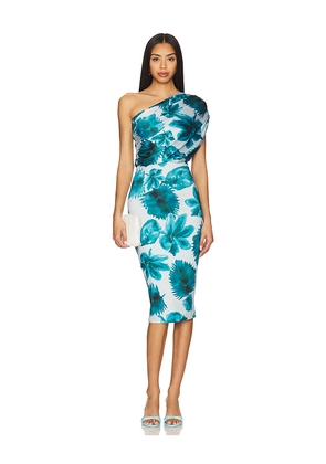 Amanda Uprichard Dupree Midi Dress in Teal. Size M. Also in XS, S.