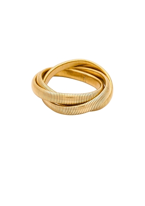 BRACHA She's Bossy Bracelet in Metallic Gold.