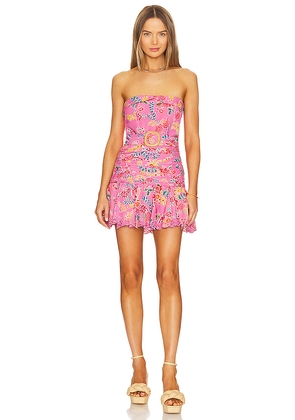 HEMANT AND NANDITA Fiora Short Dress in Pink. Size L. Also in XL.