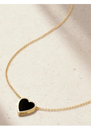 Jennifer Meyer - Mini Heart 18-karat Gold Onyx Necklace - Black - One size