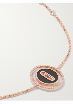 Messika - Lucky Move 18-karat Rose Gold, Onyx And Diamond Bracelet - Black - One size