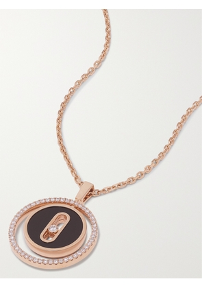 Messika - Lucky Move 18-karat Rose Gold, Onyx And Diamond Necklace - One size