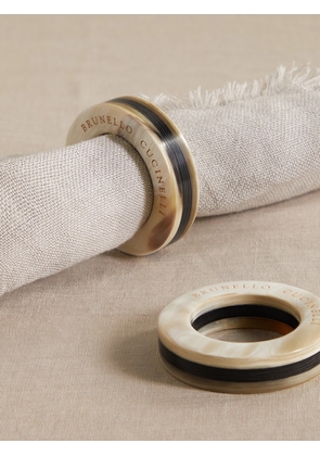 Brunello Cucinelli - Set Of Two Horn Napkin Holders - Gray - One size
