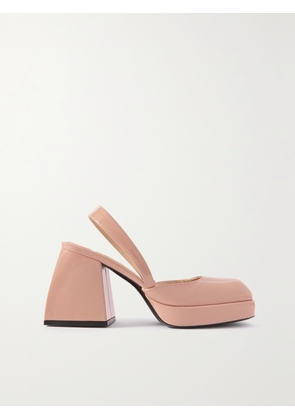 NODALETO - Bulla Jones Patent-leather Platform Slingback Pumps - Pink - IT35,IT36,IT36.5,IT37,IT37.5,IT38,IT38.5,IT39,IT39.5,IT40,IT40.5,IT41