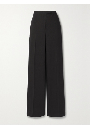 The Row - Elia Wool And Silk-blend Piqué Straight-leg Pants - Black - US0,US2,US4,US6,US8,US10,US12,US14