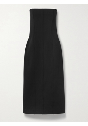 The Row - Melonia Strapless Paneled Scuba Midi Dress - Black - x small,small,medium,large,x large