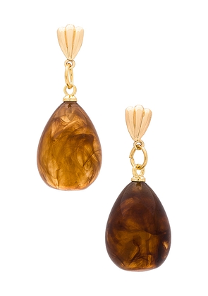 Casa Clara Midnight Earrings in Brown.