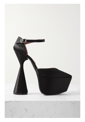 D'ACCORI - Reign Satin Platform Pumps - Black - IT35,IT36,IT37,IT37.5,IT38,IT38.5,IT39,IT39.5,IT40