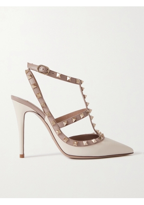 Valentino Garavani - Rockstud 100 Leather Pumps - Off-white - IT35,IT35.5,IT36,IT36.5,IT37,IT37.5,IT38,IT38.5,IT39,IT39.5,IT40,IT40.5,IT41,IT41.5,IT42