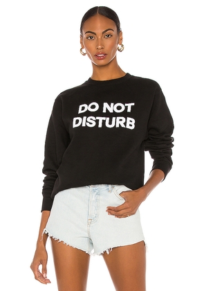 DEPARTURE Do Not Disturb Sweatshirt in Black. Size L. Also in M, S.
