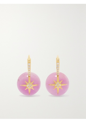 Sydney Evan - Starburst 14-karat Gold, Opal And Diamond Earrings - Pink - One size