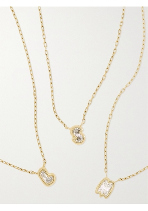 Gemella - Bubble Bezels 18-karat Gold Diamond Necklace - A,D,E,I,J,K,L,M,R,S