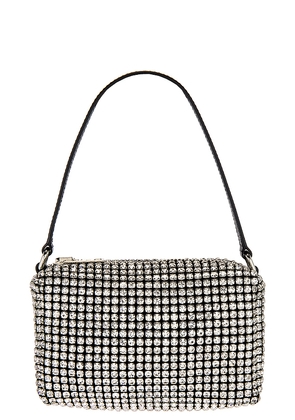 Alexander Wang Heiress Medium Pouch in Metallic Silver.