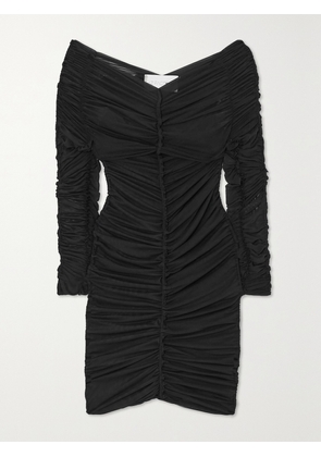 AZ FACTORY - + Ester Manas Ruched Stretch-mesh Mini Dress - Black - FR 36,FR 38,FR 40,FR 42,FR 44