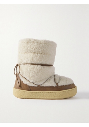 Isabel Marant - Zimlee Shearling And Leather Ankle Boots - Ecru - FR35,FR36,FR37,FR38,FR39,FR40,FR41
