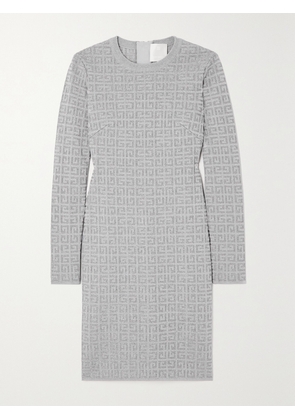 Givenchy - Metallic Jacquard-knit Mini Dress - Silver - x small,small,medium,large