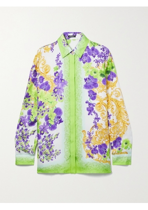 Versace - Printed Silk-twill Shirt - Green - IT36,IT38,IT40,IT42,IT44,IT46,IT48,IT50