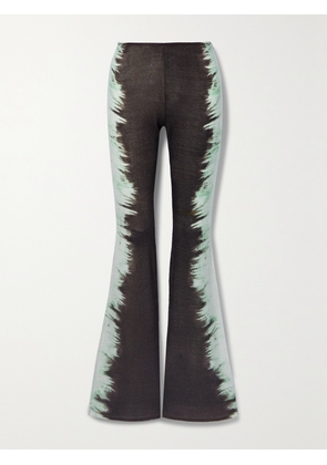 16ARLINGTON - Koro Tie-dyed Merino Wool Flared Pants - Blue - x small,small,medium,large