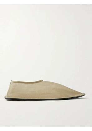 The Row - Sock Leather-trimmed Mesh Flats - Neutrals - IT35,IT36,IT37,IT38,IT39,IT40,IT41,IT42