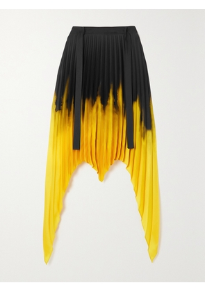 AZ FACTORY - + Thebe Magugu Asymmetric Pleated Recycled Satin-twill Skirt - Black - FR 34,FR 36,FR 38,FR 40,FR 42,FR 44