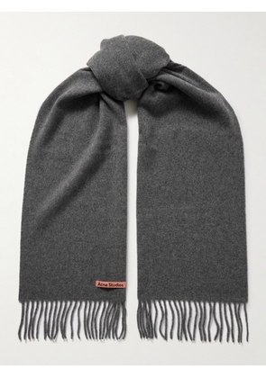 Acne Studios - Fringed Wool Scarf - Gray - One size